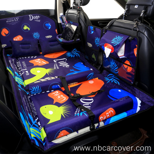outdoor camping wave design car rear seat bed